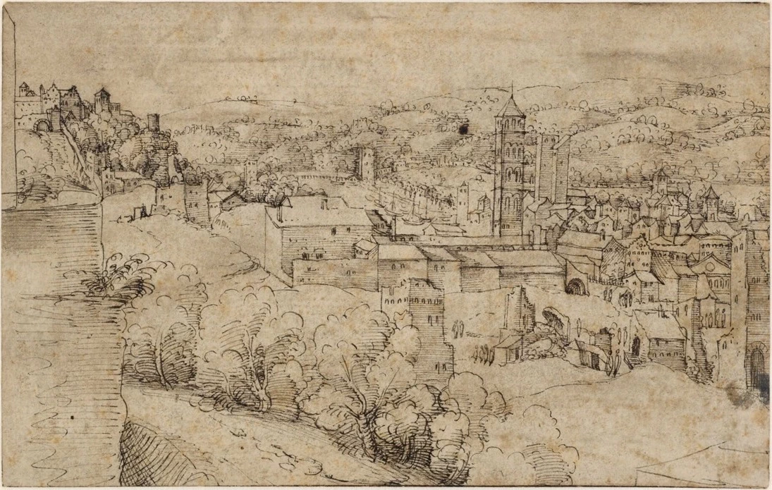 Paesaggio collinare con città - Museo Boijmans Van Beuningen